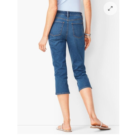 Talbots Simply Flattering Collection Women's Size 16 Pedal Pusher Denim Capri - Picture 2 of 8